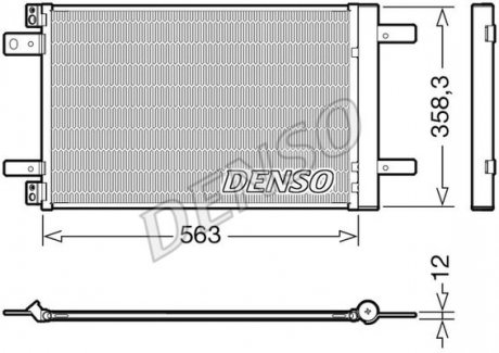 Радиатор кондиціонера DENSO DCN21032 (фото 1)