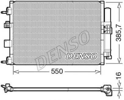 Радиатор кондиціонера DENSO DCN10046 (фото 1)