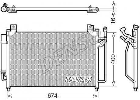 Радиатор кондиціонера DENSO DCN44013 (фото 1)
