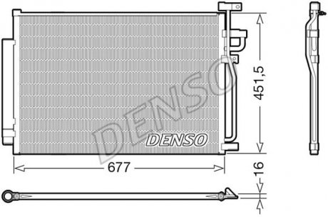 Радіатор кондиціонера DENSO DCN20040 (фото 1)