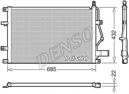 Радиатор кондиціонера DENSO DCN33013 (фото 1)