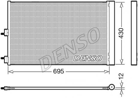 Радіатор кондиціонера DENSO DCN17061 (фото 1)