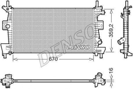 Радиатор основний DENSO DRM10114 (фото 1)
