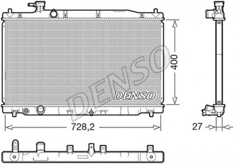 Радиатор основний DENSO DRM40050 (фото 1)