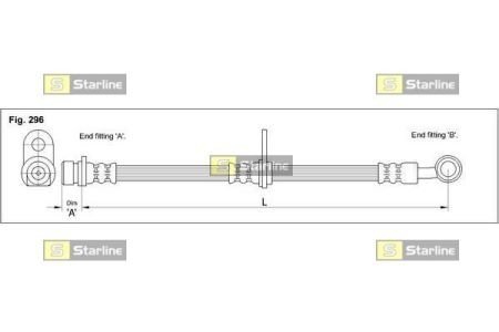 Тормозной шланг STARLINE HA AB.1256 (фото 1)