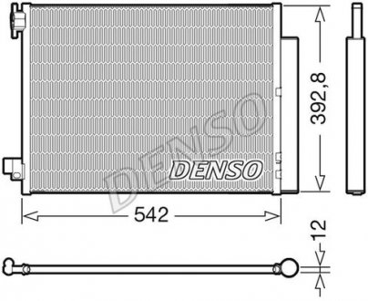 Радіатор кондиціонера DENSO DCN37004 (фото 1)