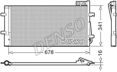 Радиатор кондиціонера DENSO DCN02035 (фото 1)