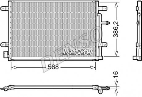 Радиатор кондиціонера DENSO DCN02038 (фото 1)