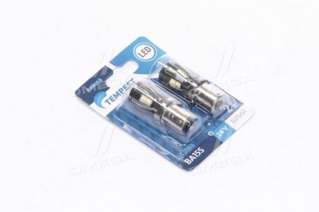 Лампа LED покажчиків поворотів і стоп-сигналів 24V BA15S 14SMD WHITE <> TEMPEST Tmp-LX16-S25-24 (фото 1)