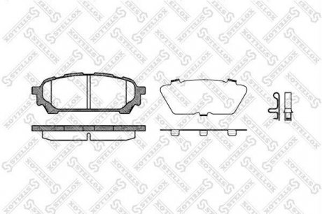 Тормозные колодки дисковые задние SUBARU IMPREZA (GD, GG) 2.0I 16V AWD, 2.0 I R AWD 10/2000-, SUBARU FORESTER (SG) 2.0S TURBO AWD, 2.5XT AWD 07/2002- STELLOX 1187001-SX (фото 1)