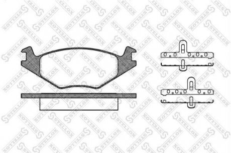 Колодки гальмівні дискові передні VW Golf II 1.1/1.3/1.6D <91 STELLOX 182020-SX (фото 1)