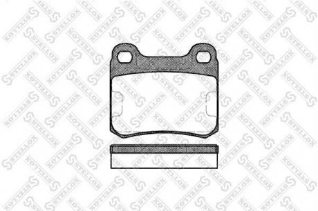 Колодки гальмівні дискові задні (ПРОИЗВОДСТВО ТУРЦИЯ)MERCEDES 190 (W201) 04/1984-08/1988, C-CLASS (W202) 03/1993-05/2000, E-CLASS (W124) 1993-1995, COUPE (C124) 03/1987-1993 STELLOX 168000-SX (фото 1)