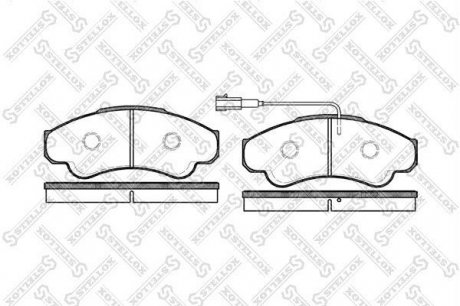 Колодки гальмівні дискові передні FIAT DUCATO BOX (230L) 03/1994-04/2002 (Год выпуска: с 09/2001-), DUCATO BUS (230) 03/1994-04/2002, DUCATO PLATFORM/CHASSIS (230) 03/1994-04/2002, DUCATO BUS (244, Z_) 04/2002-, DUCATO BOX (244) 04/2002-, DUCATO PLAT STELLOX 971001-SX (фото 1)