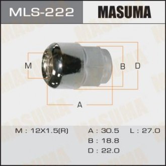 ГАЙКА КОЛЕСНАЯ Masuma MLS222 (фото 1)