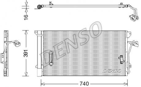 Радиатор кондиціонера DENSO DCN02027 (фото 1)