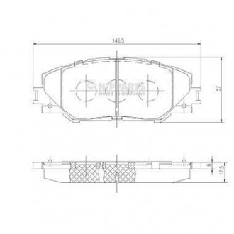 Тормозные колодки, к-кт. NIPPARTS N3602138 (фото 1)