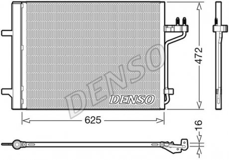 Радиатор кондиціонера DENSO DCN10047 (фото 1)