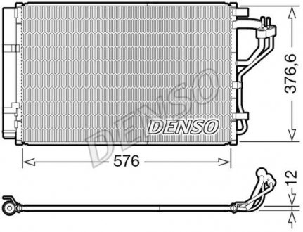 Радиатор кондиціонера DENSO DCN41010 (фото 1)