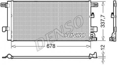 Радиатор кондиціонера DENSO DCN02001 (фото 1)