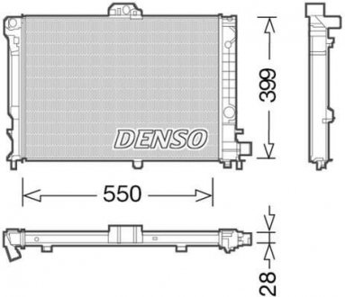 Радиатор основний DENSO DRM25010 (фото 1)