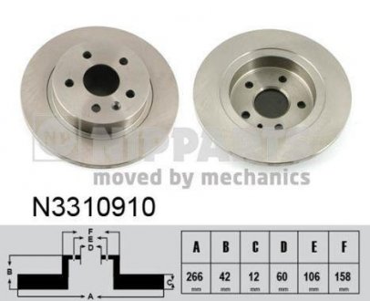 Тормозной диск NIPPARTS N3310910 (фото 1)