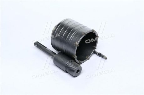 Комплект: свердло корончасте по бетону 65мм+Перехідник SDS Plus 100мм Intertool SD-7065 (фото 1)