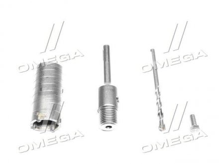 Комплект: свердло корончасте по бетону 36мм+Перехідник SDS Plus 100мм Intertool SD-7036 (фото 1)