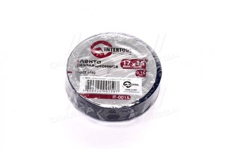 Стрічка ізоляційна 0.15mm*17mm*15m синя Intertool IT-0015 (фото 1)