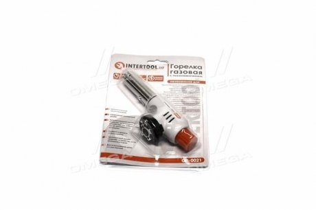 Пальник газовий, п\'єзозапалювання на регуляторі. Intertool GB-0021 (фото 1)