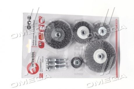 Набор щеток проволочных для дрели 5шт, 1/4" Intertool BT-0500 (фото 1)