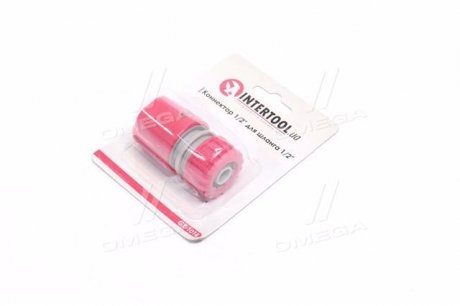 Коннектор 1/2" для шланга 1/2" Intertool GE-1016 (фото 1)