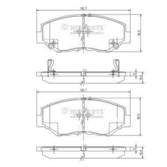 Тормозные колодки дисковые NIPPARTS J3604061 (фото 1)