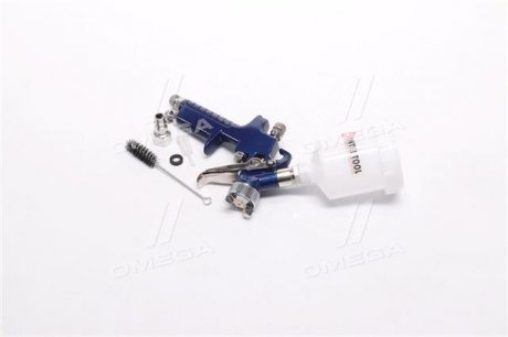 Краскопульт пневматичний HVLP MINI, форсунка 1.0мм, бачок 125мл., 3бар. Intertool PT-0121 (фото 1)