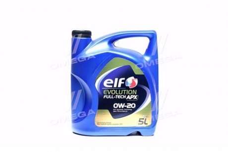 Масло моторное Evolution Fulltech APX / 0W20 / 5л. / (ACEA C5, API SN, ILSAC GF-5) ELF 206955 (фото 1)