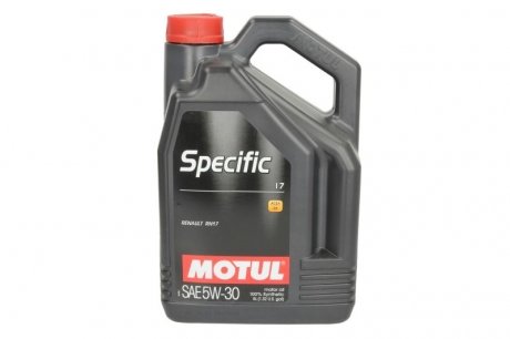 Олива SPECIFIC 17 5W-30 5L MOTUL 102306 (фото 1)