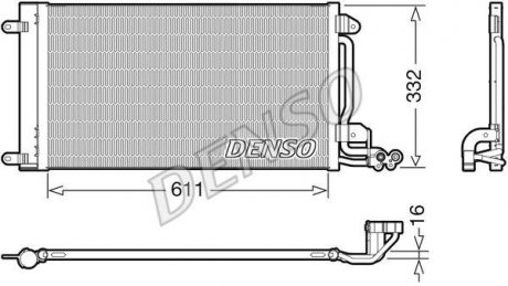 Радиатор кондиціонера DENSO DCN02034 (фото 1)