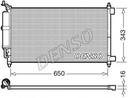 Радиатор кондиціонера DENSO DCN46007 (фото 1)