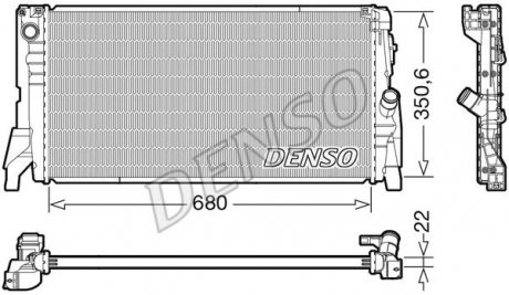 Радиатор основний DENSO DRM05118 (фото 1)