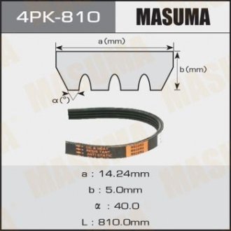 Ремінь поліклиновий Masuma 4PK810 (фото 1)