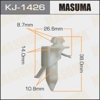 Клипса (пластиковая крепежная деталь) Masuma KJ1426 (фото 1)