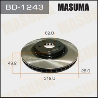 Гальмівний диск Masuma BD1243 (фото 1)