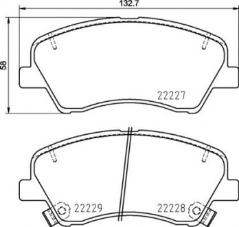 Тормозные колодки дисковые, к-кт. BREMBO P30 098 (фото 1)