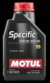 Олива моторна синтетична 867211/SPECIFIC 508 00 509 00 SAE 0W20 (1L)/107385 MOTUL 867211 / 107385 (фото 1)