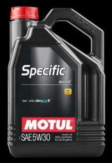 Масло моторне 100% синтетичне д/авто 860051/SPECIFIC DEXOS2 SAE 5W30 (5L)/102643 MOTUL 860051 / 102643 (фото 1)