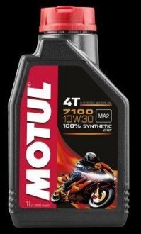 Олія для 4-х тактних двигунів 100% синтетична естерова 845411/7100 4T SAE 10W30 (1L)/104089 MOTUL 845411 / 104089 (фото 1)