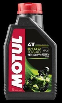 Олія для 4-х тактних двигунів Technosynthese естерова 836511/5100 4T SAE 10W40 (1L)/104066 MOTUL 836511 / 104066 (фото 1)