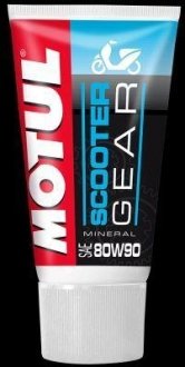 Олія мінеральна трансм. для скутерів та мопедів 832376/SCOOTER GEAR SAE 80W90 (150ML)/101269=105859 MOTUL 832376 / 105859 (фото 1)