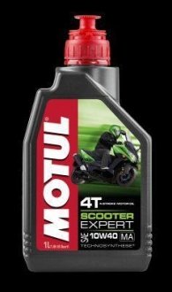 Олія для 4-х тактних двигунів Technosynthese 831901/SCOOTER EXPERT 4T SAE 10W40 MA (1L)/101257=105960 MOTUL 831901 / 105960 (фото 1)