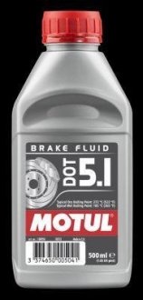 Гальмівна рідина 100% синтетична 807010/ DOT 5.1 (0,5L)/100950 MOTUL 807010 / 100950 (фото 1)