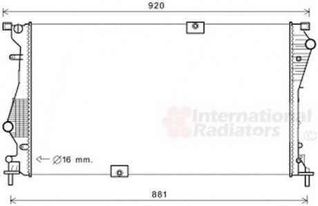 Радиатор охлаждения OPEL VIVARO A (01-)/RENAULT TRAFIC II (01-) 2.0 dCi Van Wezel 43002601 (фото 1)
